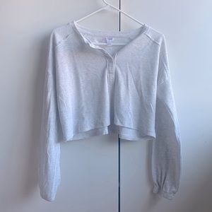 ribbed button up sweater